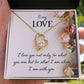 To My Love I Love You Not Only Forever Necklace w Message Card-Express Your Love Gifts