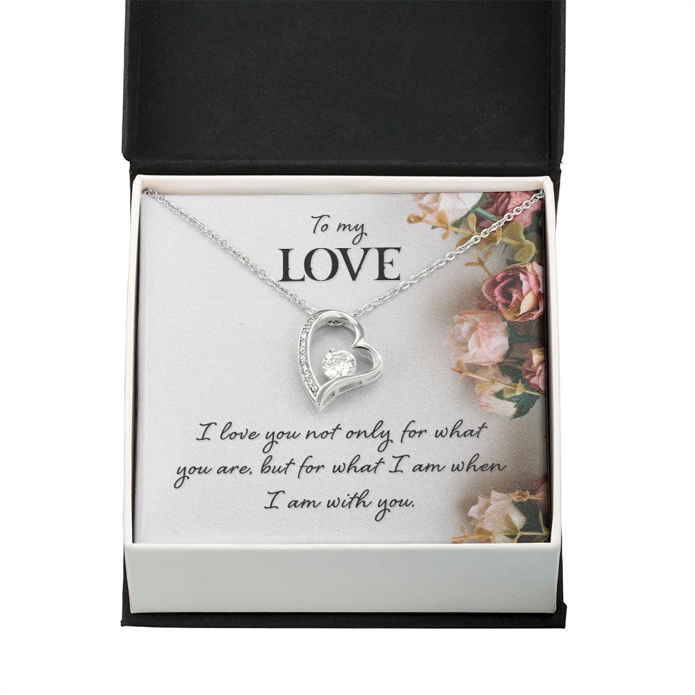 To My Love I Love You Not Only Forever Necklace w Message Card-Express Your Love Gifts