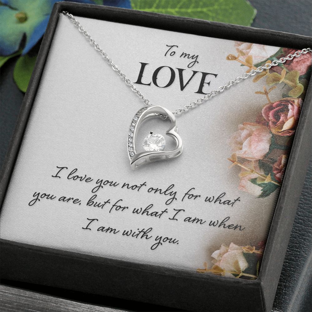 To My Love I Love You Not Only Forever Necklace w Message Card-Express Your Love Gifts