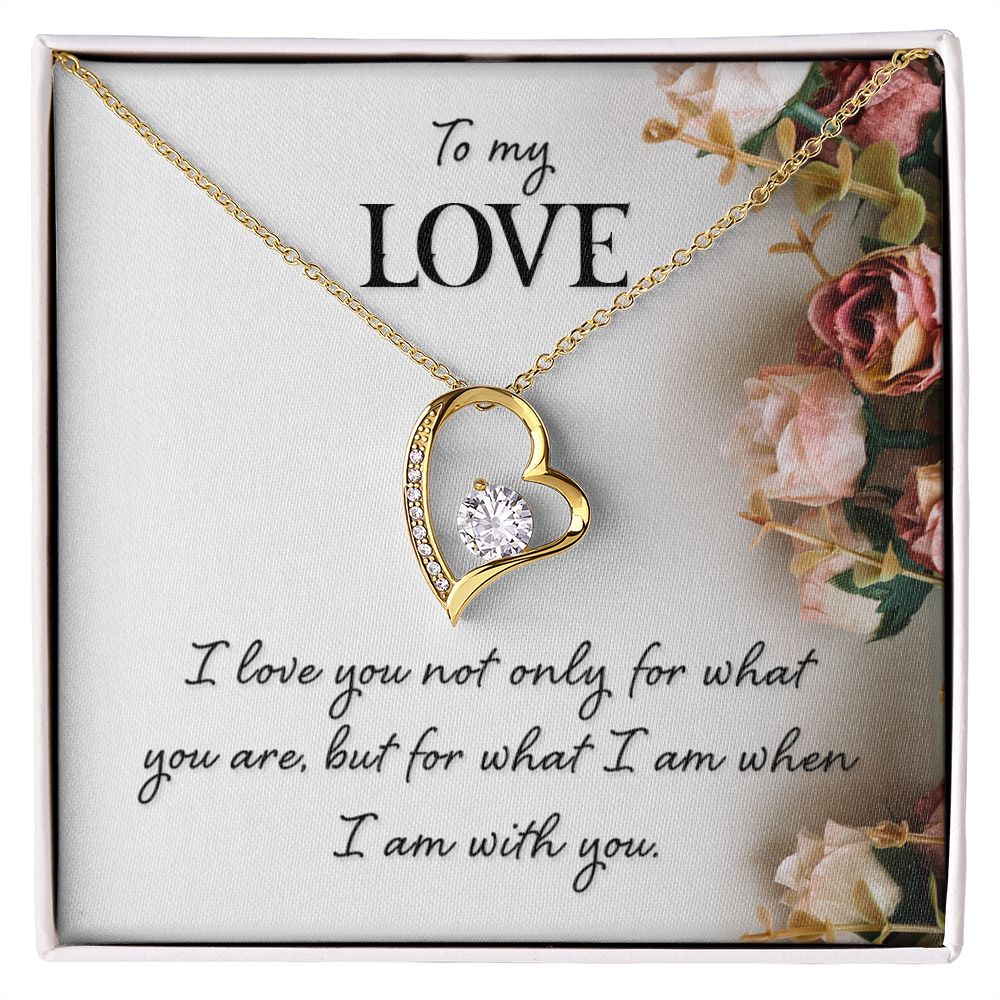 To My Love I Love You Not Only Forever Necklace w Message Card-Express Your Love Gifts