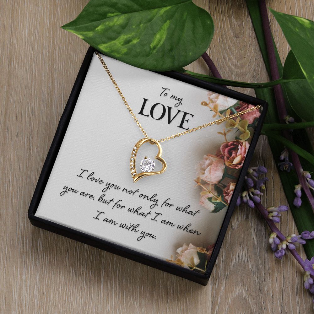 To My Love I Love You Not Only Forever Necklace w Message Card-Express Your Love Gifts