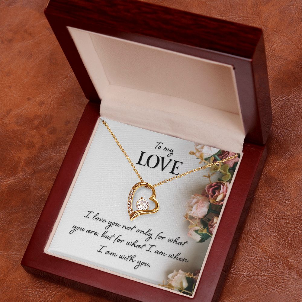 To My Love I Love You Not Only Forever Necklace w Message Card-Express Your Love Gifts