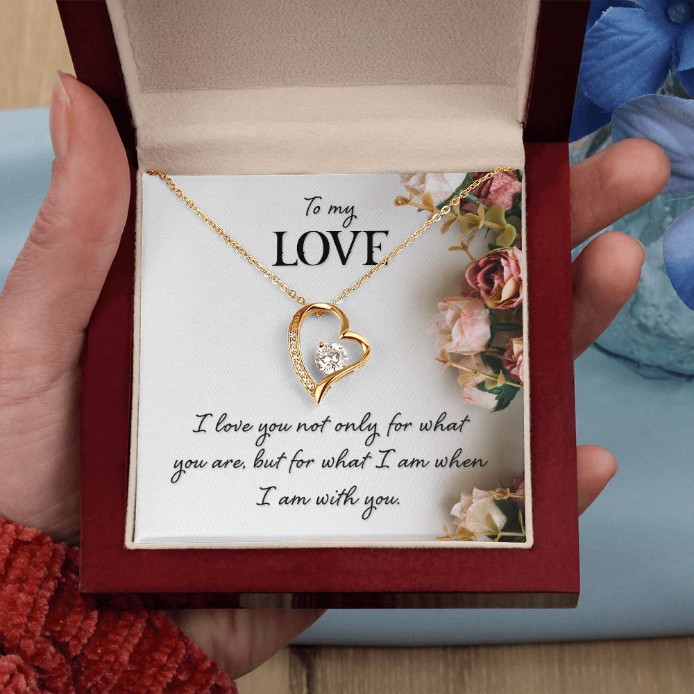 To My Love I Love You Not Only Forever Necklace w Message Card-Express Your Love Gifts