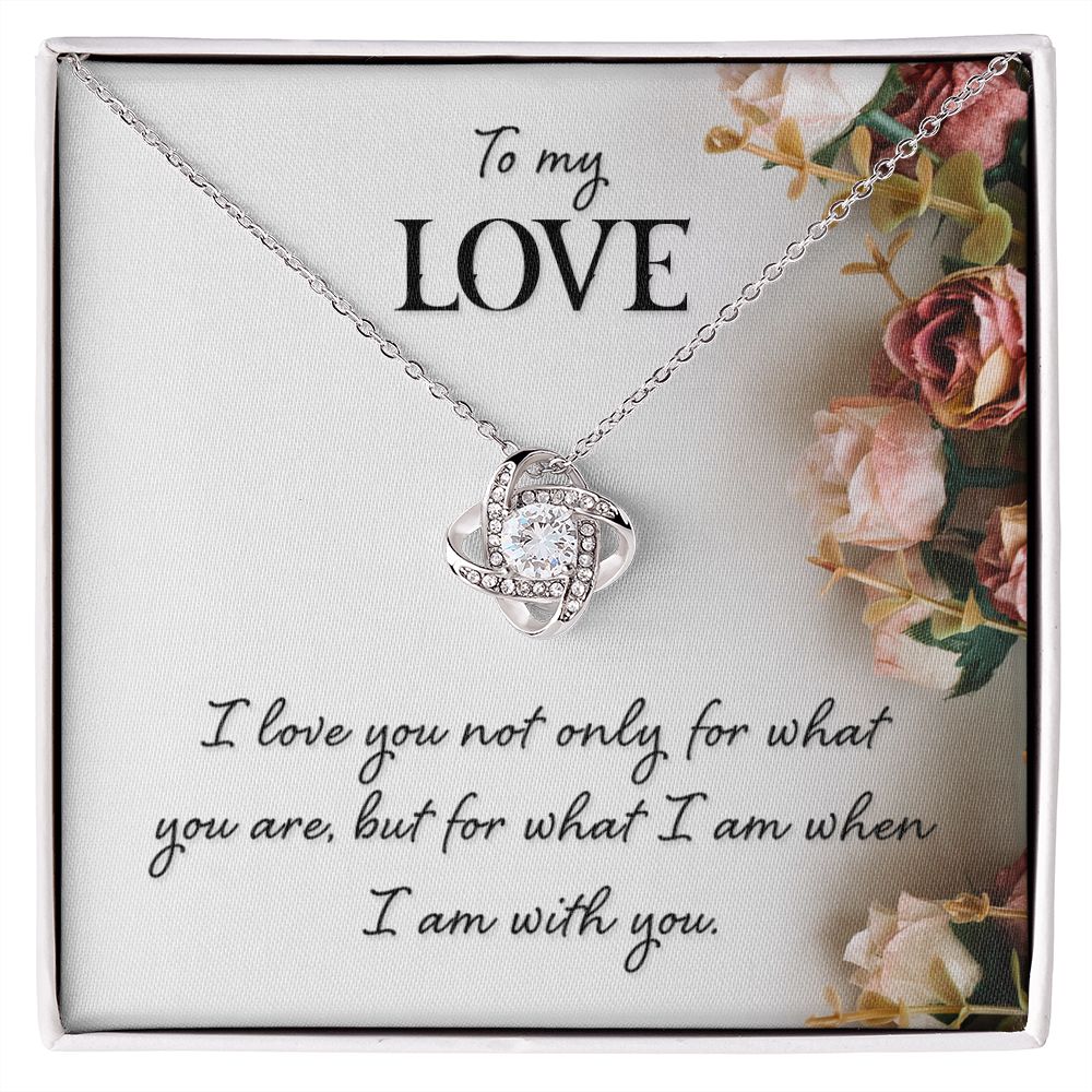 To My Love I Love You Not Only Infinity Knot Necklace Message Card-Express Your Love Gifts