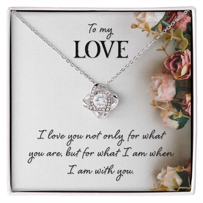 To My Love I Love You Not Only Infinity Knot Necklace Message Card-Express Your Love Gifts
