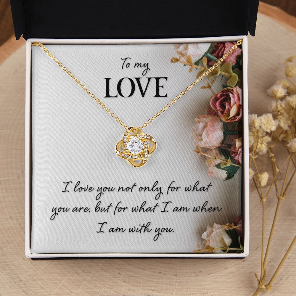 To My Love I Love You Not Only Infinity Knot Necklace Message Card-Express Your Love Gifts