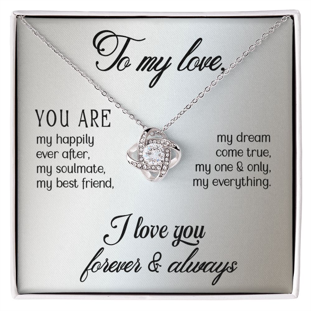 To My Love Infinity Knot Necklace Message Card-Express Your Love Gifts