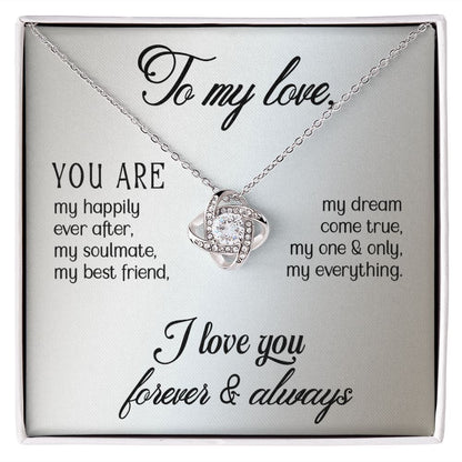 To My Love Infinity Knot Necklace Message Card-Express Your Love Gifts