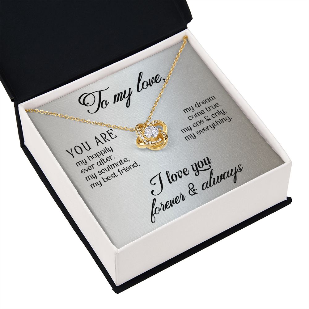 To My Love Infinity Knot Necklace Message Card-Express Your Love Gifts