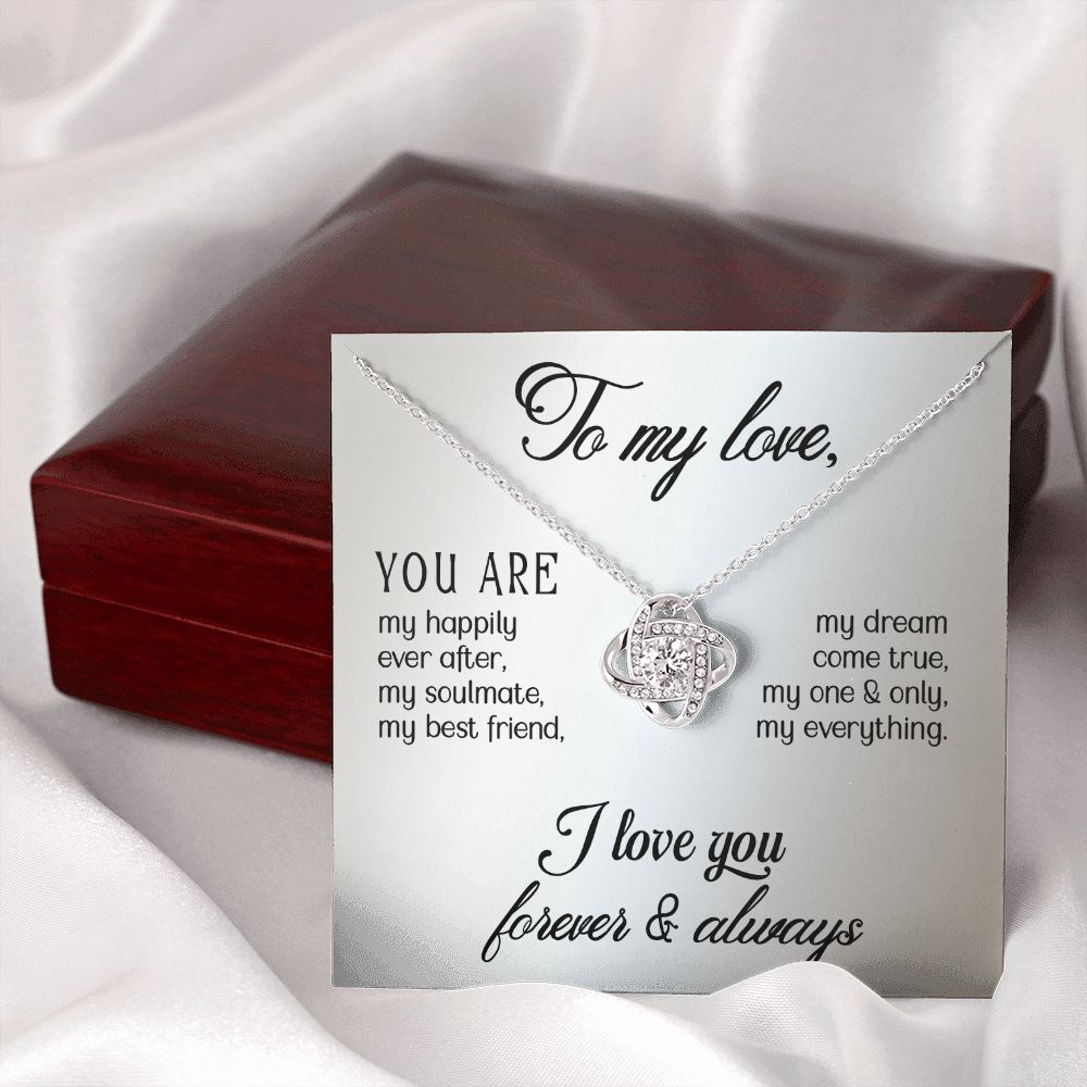 To My Love Infinity Knot Necklace Message Card-Express Your Love Gifts