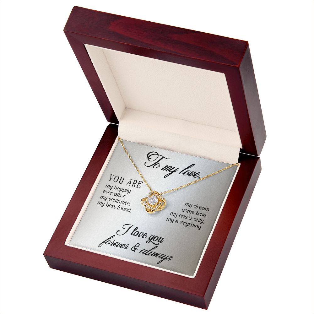 To My Love Infinity Knot Necklace Message Card-Express Your Love Gifts