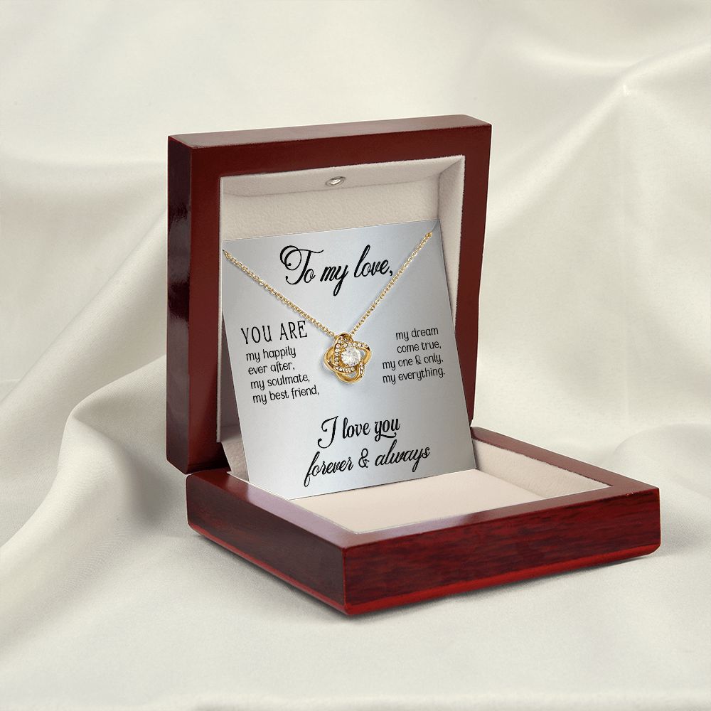 To My Love Infinity Knot Necklace Message Card-Express Your Love Gifts