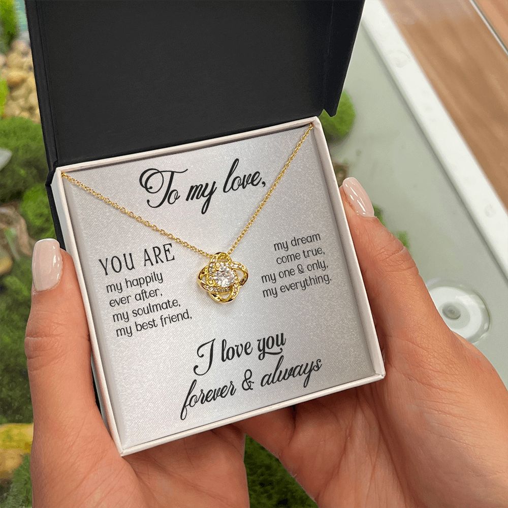 To My Love Infinity Knot Necklace Message Card-Express Your Love Gifts