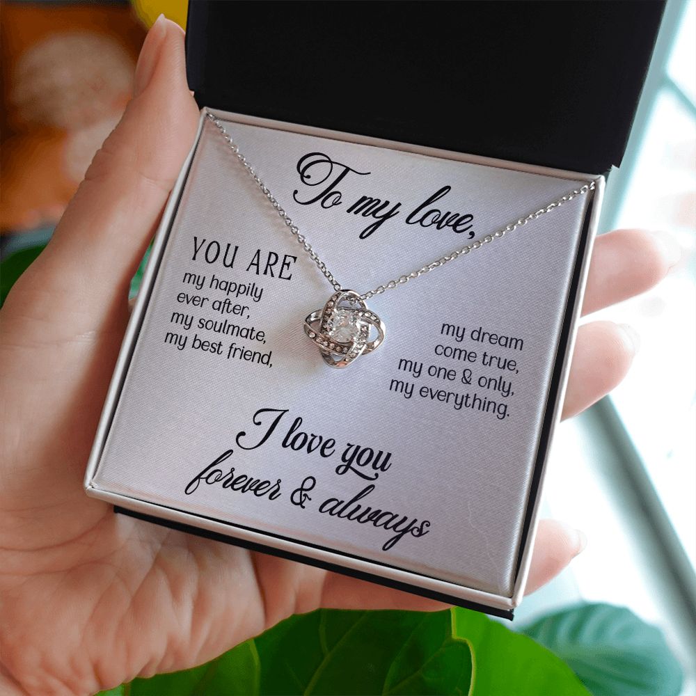 To My Love Infinity Knot Necklace Message Card-Express Your Love Gifts