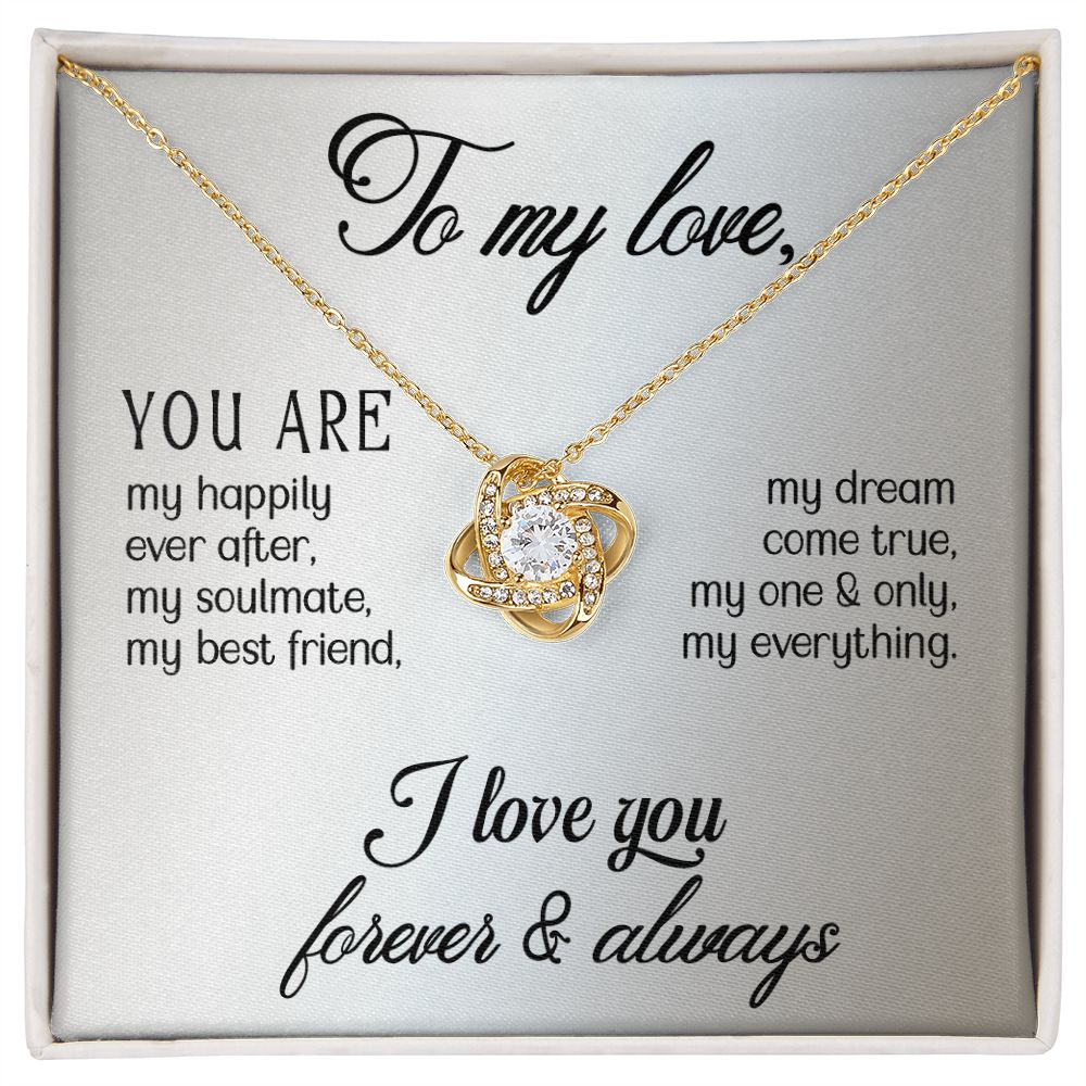 To My Love Infinity Knot Necklace Message Card-Express Your Love Gifts