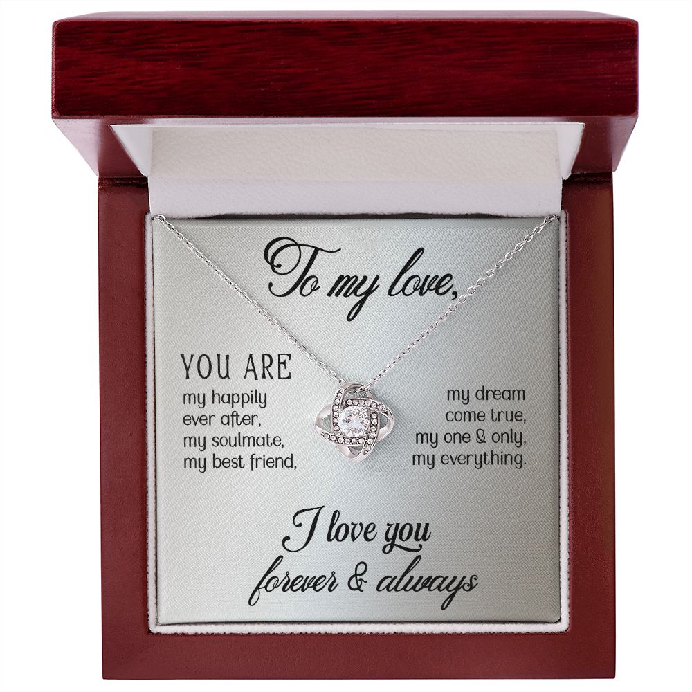 To My Love Infinity Knot Necklace Message Card-Express Your Love Gifts