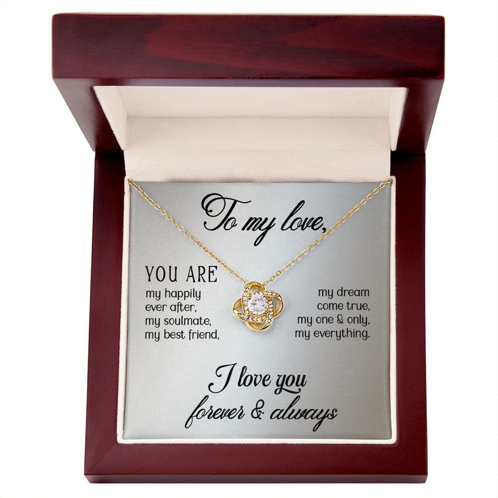 To My Love Infinity Knot Necklace Message Card-Express Your Love Gifts