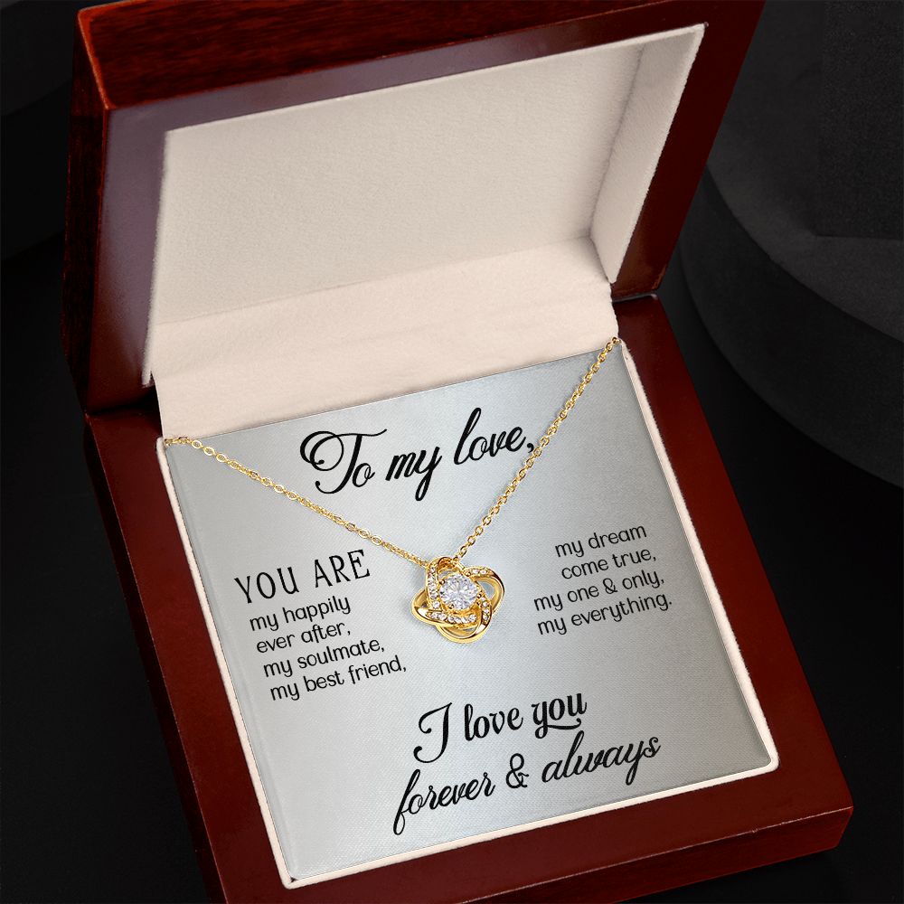 To My Love Infinity Knot Necklace Message Card-Express Your Love Gifts