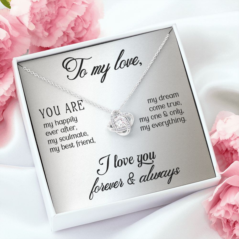 To My Love Infinity Knot Necklace Message Card-Express Your Love Gifts
