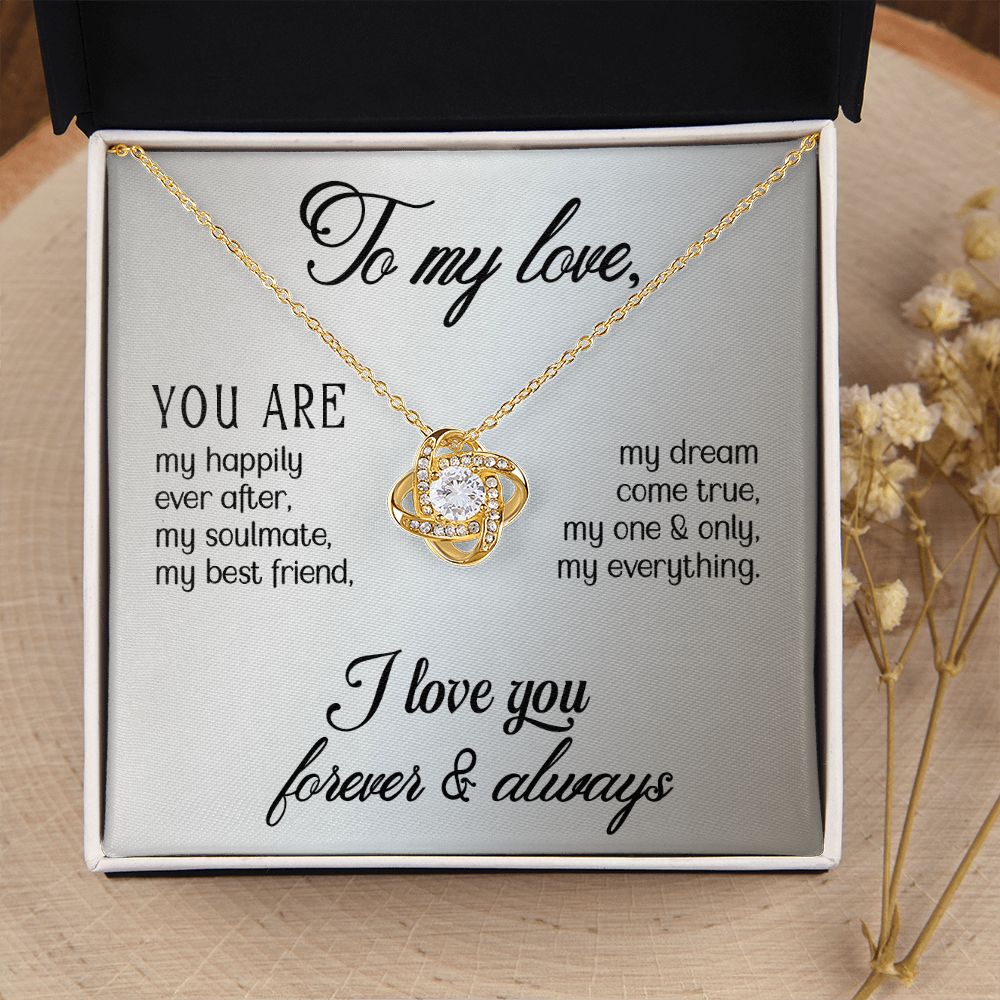 To My Love Infinity Knot Necklace Message Card-Express Your Love Gifts