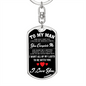 To My Man Keychain Stainless Steel or 18k Gold Dog Tag Keyring-Express Your Love Gifts