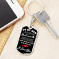 To My Man Keychain Stainless Steel or 18k Gold Dog Tag Keyring-Express Your Love Gifts