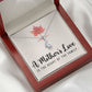 To My Mom A Mothers Love is The Heart of The Family Alluring Ribbon Necklace Message Card-Express Your Love Gifts