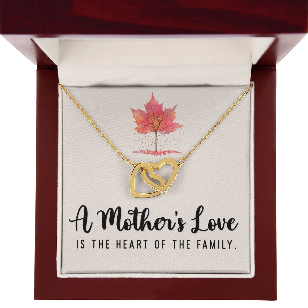 To My Mom A Mothers Love is The Heart of The Family Inseparable Necklace-Express Your Love Gifts
