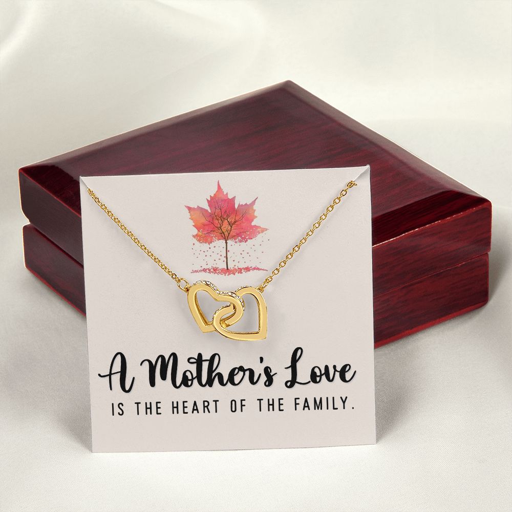 To My Mom A Mothers Love is The Heart of The Family Inseparable Necklace-Express Your Love Gifts