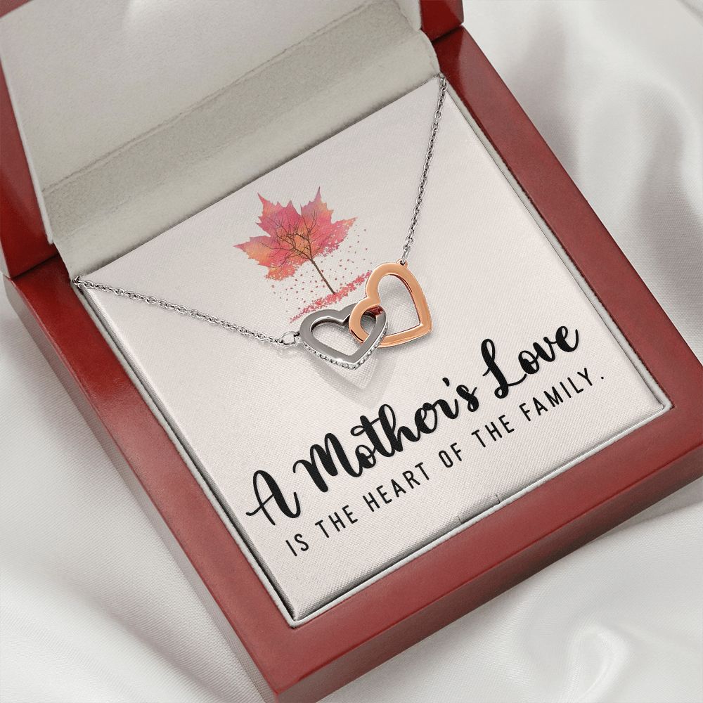 To My Mom A Mothers Love is The Heart of The Family Inseparable Necklace-Express Your Love Gifts