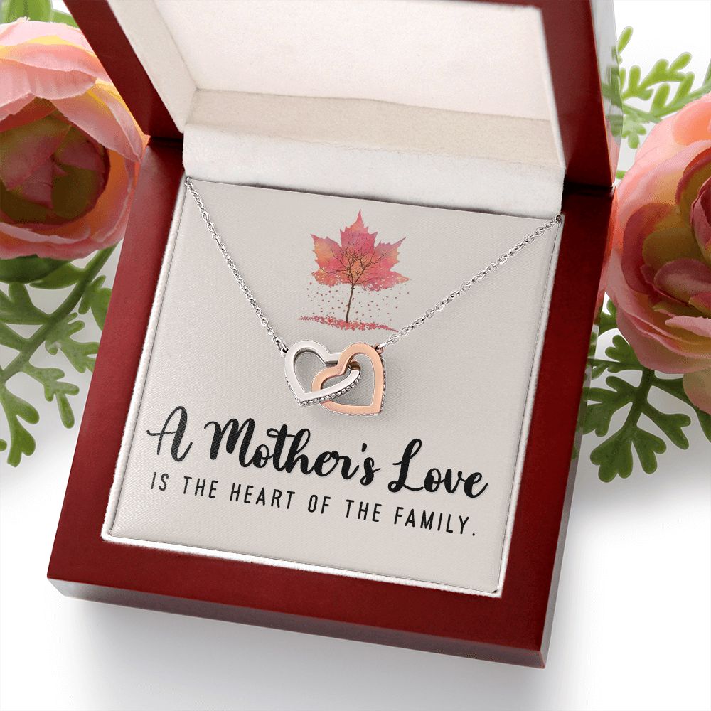 To My Mom A Mothers Love is The Heart of The Family Inseparable Necklace-Express Your Love Gifts