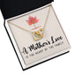 To My Mom A Mothers Love is The Heart of The Family Inseparable Necklace-Express Your Love Gifts