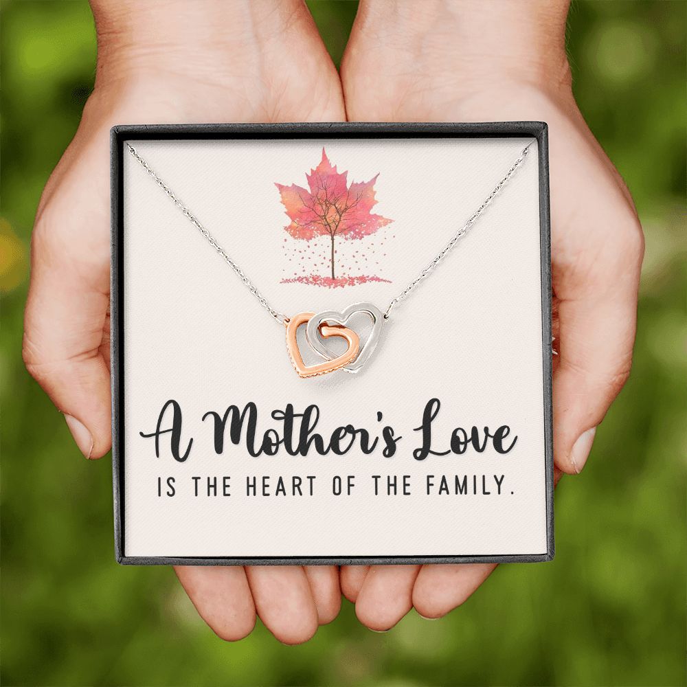 To My Mom A Mothers Love is The Heart of The Family Inseparable Necklace-Express Your Love Gifts