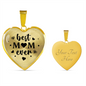 To My Mom Best Mom Ever Necklace Stainless Steel or 18k Gold Heart 18-22"-Express Your Love Gifts