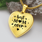 To My Mom Best Mom Ever Necklace Stainless Steel or 18k Gold Heart 18-22"-Express Your Love Gifts