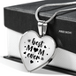 To My Mom Best Mom Ever Necklace Stainless Steel or 18k Gold Heart 18-22"-Express Your Love Gifts