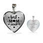 To My Mom Best Mom Ever Necklace Stainless Steel or 18k Gold Heart 18-22"-Express Your Love Gifts