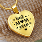 To My Mom Best Mom Ever Necklace Stainless Steel or 18k Gold Heart 18-22"-Express Your Love Gifts