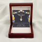 To My Mom Birthday Card Because of You Mom Alluring Ribbon Necklace Message Card-Express Your Love Gifts