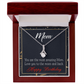 To My Mom Birthday Card To the Moon and Back Alluring Ribbon Necklace Message Card-Express Your Love Gifts