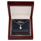To My Mom Birthday Card To the Moon and Back Alluring Ribbon Necklace Message Card-Express Your Love Gifts