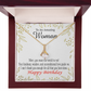 To My Mom Birthday Card You Mean the World to Me Alluring Ribbon Necklace Message Card-Express Your Love Gifts