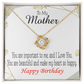 To My Mom Birthday Message Beautiful Lady Mom Infinity Knot Necklace Message Card-Express Your Love Gifts