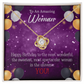 To My Mom Birthday Message Best in Universe Infinity Knot Necklace Message Card-Express Your Love Gifts
