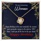 To My Mom Birthday Message Spectacular Woman Infinity Knot Necklace Message Card-Express Your Love Gifts