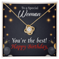 To My Mom Birthday Message The Best Mom Infinity Knot Necklace Message Card-Express Your Love Gifts