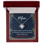 To My Mom Birthday Message Wonderful Things Infinity Knot Necklace Message Card-Express Your Love Gifts