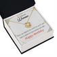 To My Mom Birthday Message You Deserve the World Infinity Knot Necklace Message Card-Express Your Love Gifts