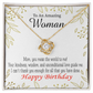To My Mom Birthday Message You Mean The World to Me Infinity Knot Necklace Message Card-Express Your Love Gifts