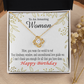 To My Mom Birthday Message You Mean The World to Me Infinity Knot Necklace Message Card-Express Your Love Gifts